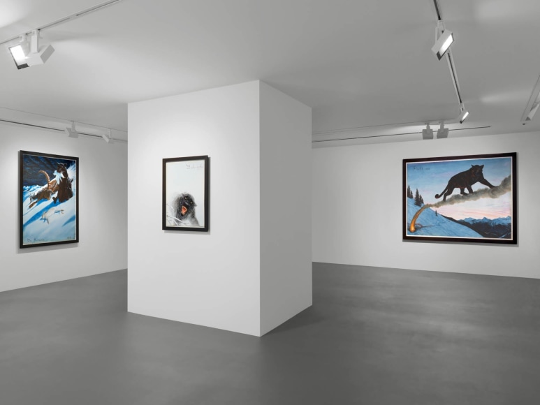 Installation view, Walton Ford, New Watercolors, Vito Schnabel Gallery, St. Moritz