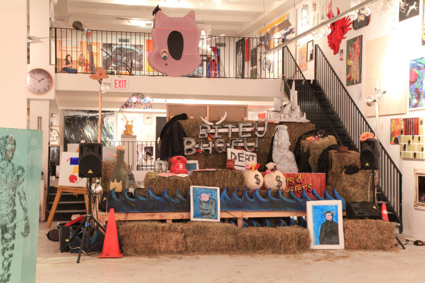 Installation view, The Bruce High Quality Foundation, Brucennial 2012, New York, 2012