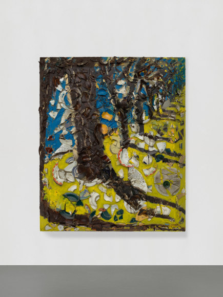 Installation view: Julian Schnabel: Trees of Home (for Peter Beard), 2020