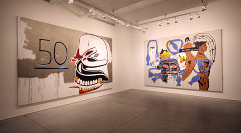 ANDY WARHOL, JEAN-MICHEL BASQUIAT AND COLLABORATION PAINTINGS