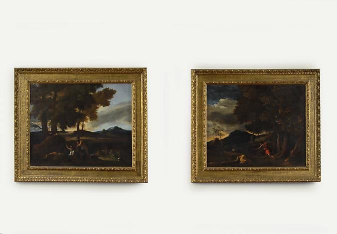 NICOLAS POUSSIN, 1594-1665 Rome, Apollo and a Nymph and The Death of Eurydice