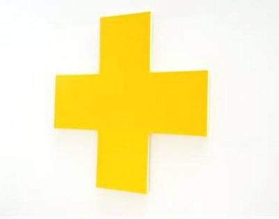 OLIVIER MOSSET Untitled (Yellow Cross), 2010