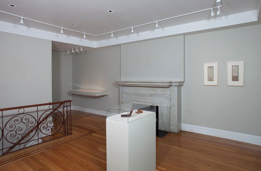 Installation view of Robert Rauschenberg: North African Collages and Scatole Personali c. 1952 at Craig F. Starr Gallery