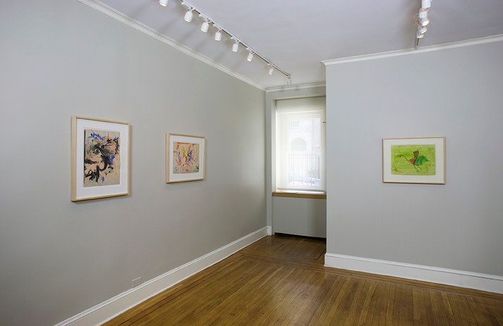 Installation view of Barnett Newman Drawings 1944-1946 at Craig F. Starr Gallery