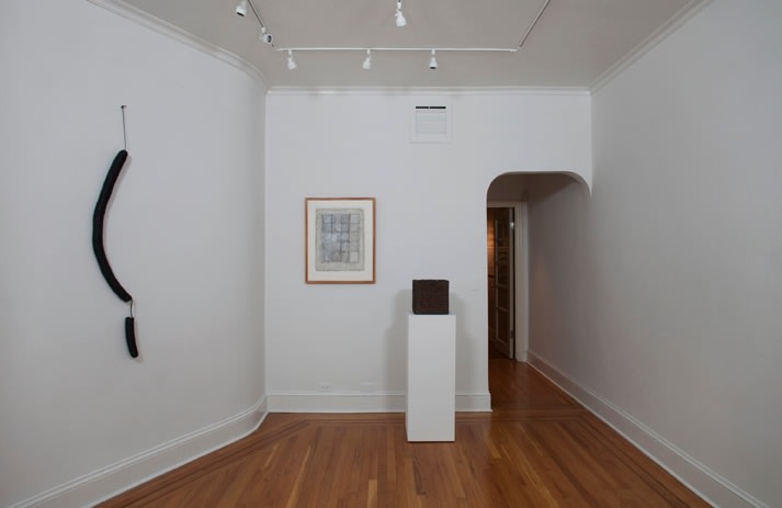 Installation view of Eva Hesse and Sol LeWitt at Craig F. Starr Gallery