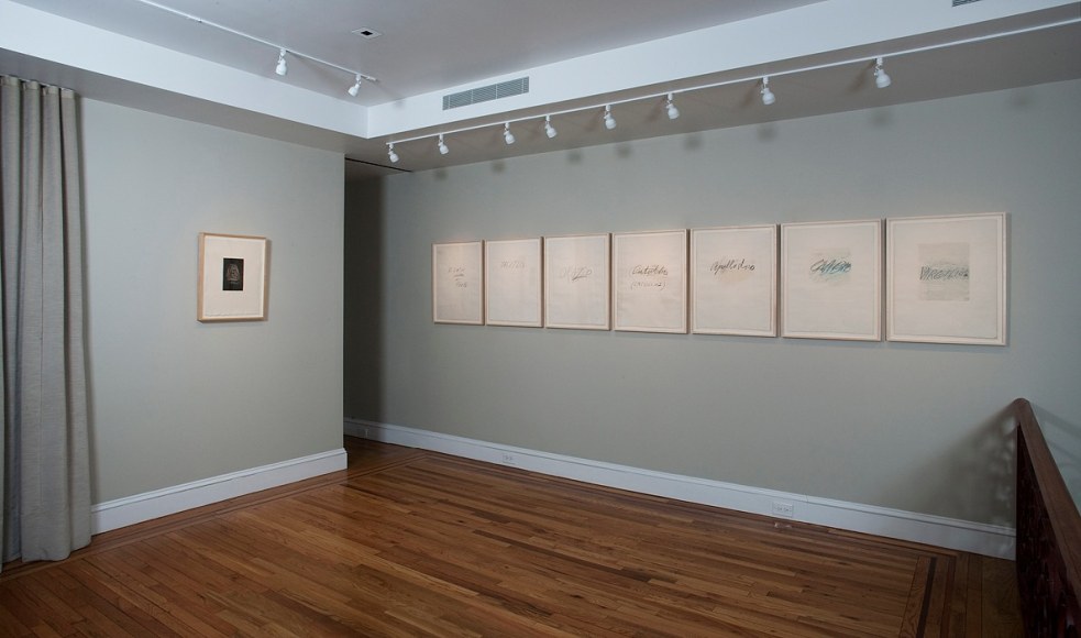 Installation view of Cy Twombly Prints at Craig F. Starr Gallery