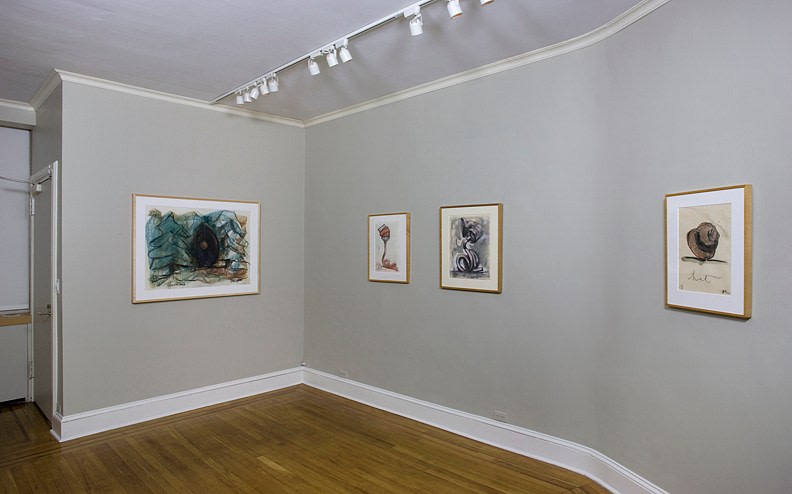Installation view of Claes Oldenburg Drawings 1965-1973 at Craig F. Starr Gallery