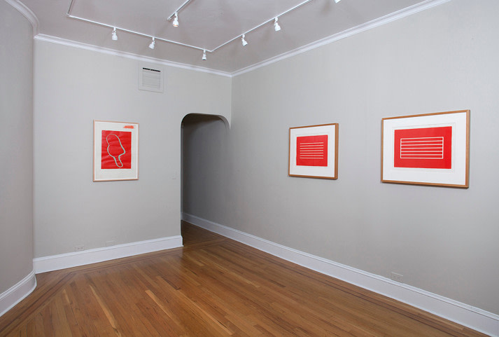 Installation view of Donald Judd: Cadmium Red at Craig F. Starr Gallery