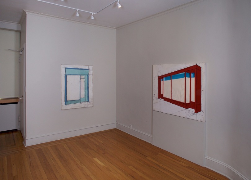 Installation view of Christo: Show Windows and Store Fronts, 1963-67 at Craig F. Starr Gallery