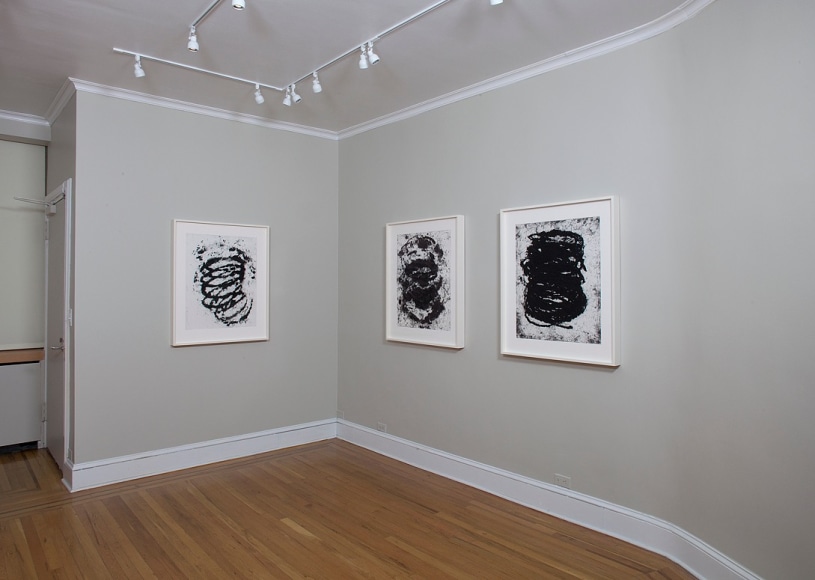 Installation view of Transparencies: Richard Serra Recent Drawings at Craig F. Starr Gallery