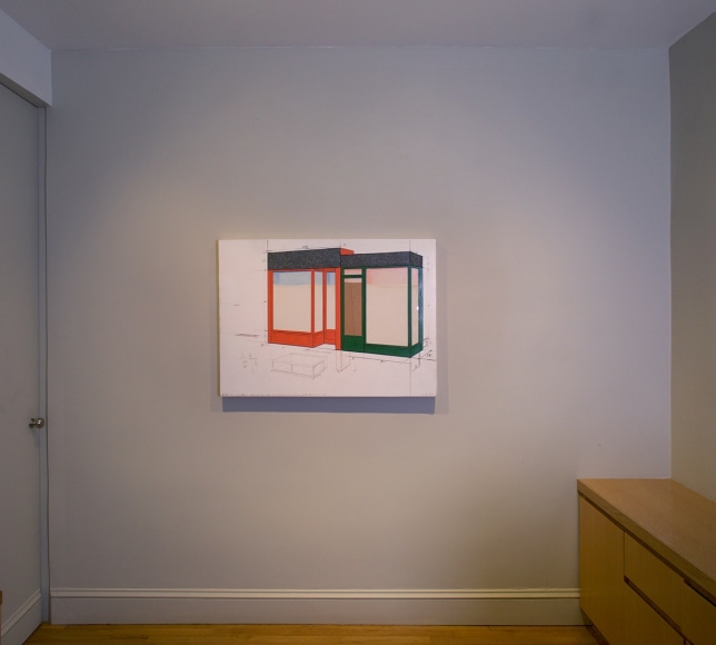 Installation view of Christo: Show Windows and Store Fronts, 1963-67 at Craig F. Starr Gallery