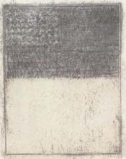 Jasper Johns, Flag above White, 1957. 