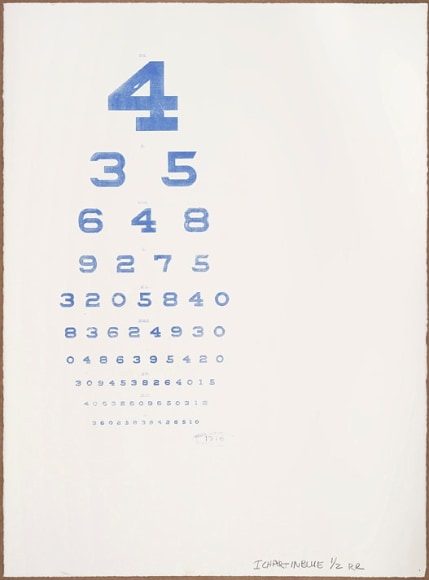 Robert Rauschenberg, I Chart in Blue, proof related to Breakthrough II, 1965.