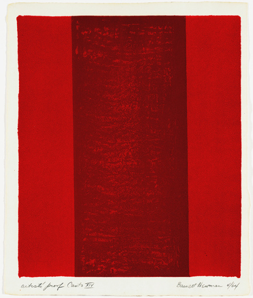 Barnett Newman Canto XIV, from 18 Cantos, 1964