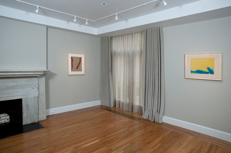 Installation view of Helen Frankenthaler: Prints and Proofs of the 1960s from the Artist&#039;s Archive at Craig F. Starr Gallery