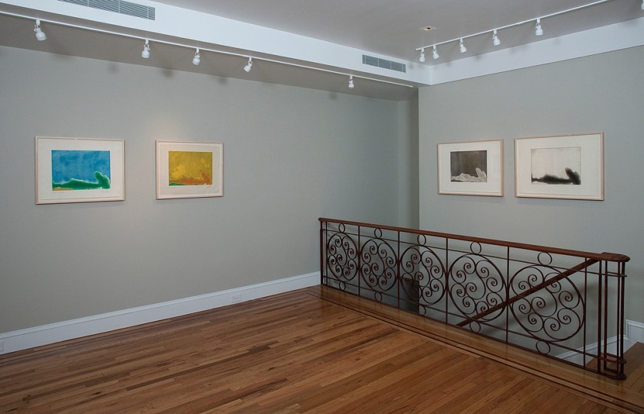 Installation view of Helen Frankenthaler: Prints and Proofs of the 1960s from the Artist&#039;s Archive at Craig F. Starr Gallery