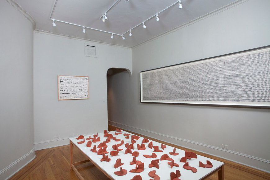 Installation view of Joel Shapiro: Sculpture and Drawings 1969-1972 at Craig F. Starr Gallery