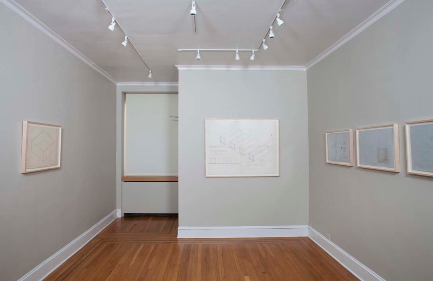 Installation view of Robert Morris: Drawings 1961-76 at Craig F. Starr Gallery