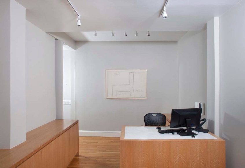 Installation view of Robert Morris: Drawings 1961-76 at Craig F. Starr Gallery