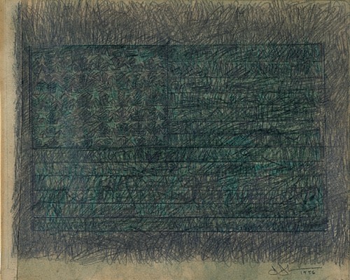 Jasper Johns, Green Flag, 1956. 