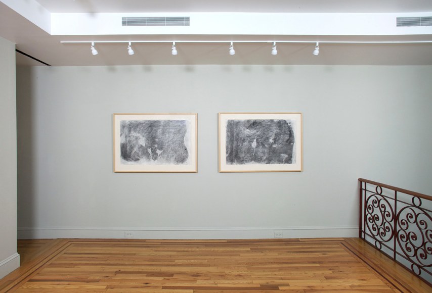Installation view of Body Double: Jasper Johns / Bruce Nauman at Craig F. Starr Gallery