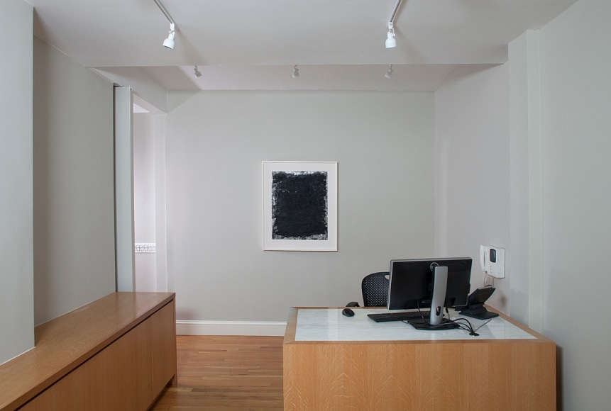 Installation view of Transparencies: Richard Serra Recent Drawings at Craig F. Starr Gallery