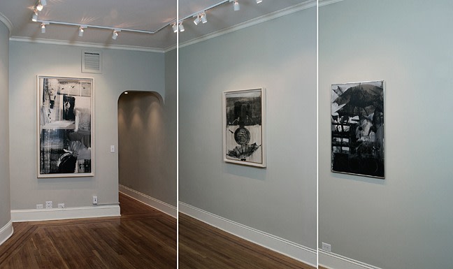 Installation view of Robert Rauschenberg: Silkscreen Paintings 1962-63 at Craig F. Starr Gallery