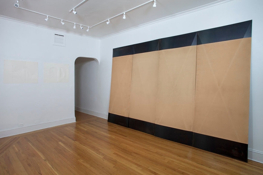 Installation view of Dorothea Rockburne: Works 1967-1972 at Craig F. Starr Gallery