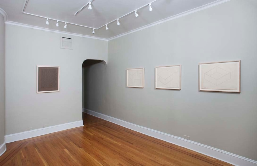 Installation view of Robert Morris: Drawings 1961-76 at Craig F. Starr Gallery