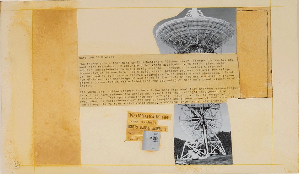 Robert Rauschenberg Stoned Moon Book, Page 4, 1970
