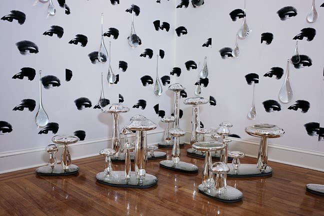 Installation view&nbsp;Rob Wynne:The Heartbeat of a Bird&nbsp;on view at Craig F. Starr Gallery 2006. Photo by Light Blue Studio.&nbsp;