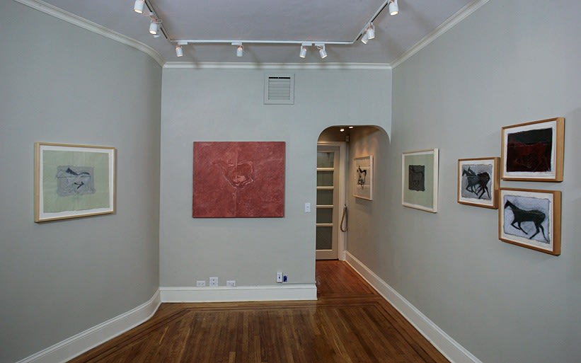 Installation view of Susan Rothenberg: Horses 1974-77 at Craig F. Starr Gallery