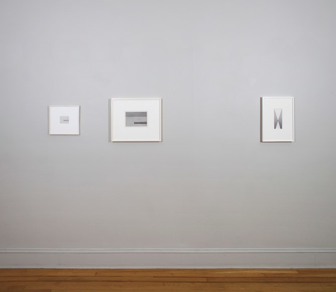 Installation view of Myron Stout