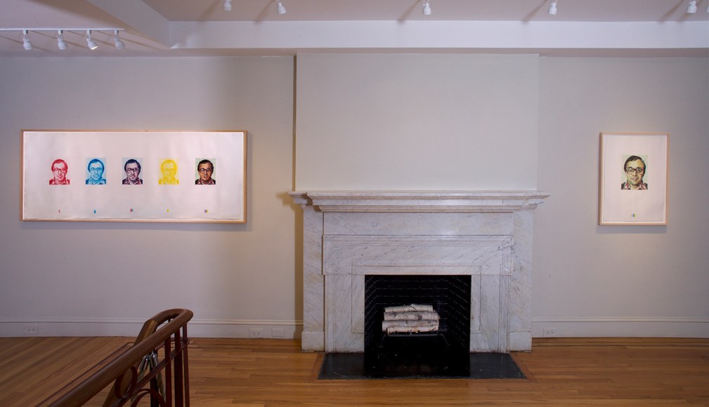 Installation view of Chuck Close: Fingerprint Paintings and Drawings, 1978-86 at Craig F. Starr Gallery