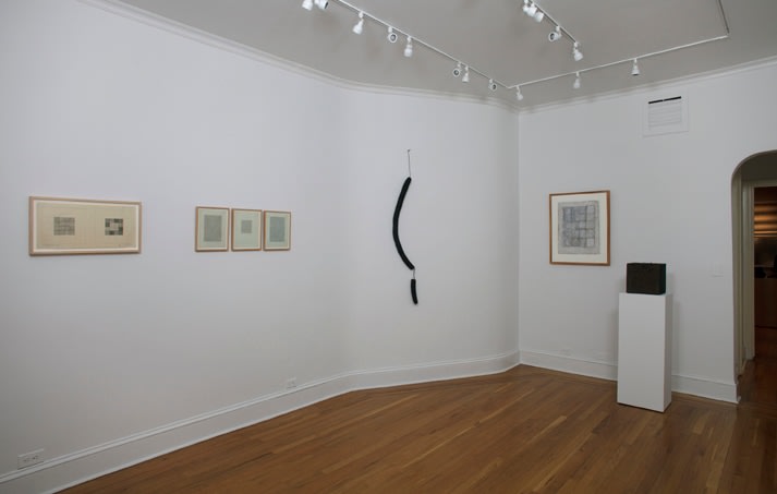Installation view of Eva Hesse and Sol LeWitt at Craig F. Starr Gallery