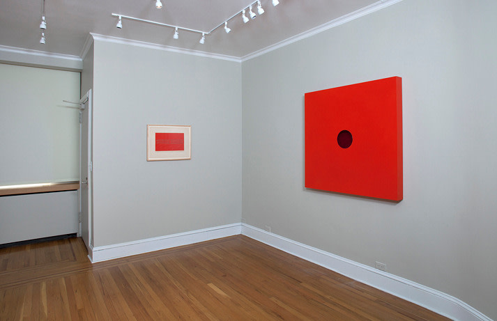 Installation view of Donald Judd: Cadmium Red at Craig F. Starr Gallery