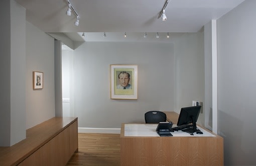 Installation view of Chuck Close: Drawings of the 1970s at Craig F. Starr Gallery