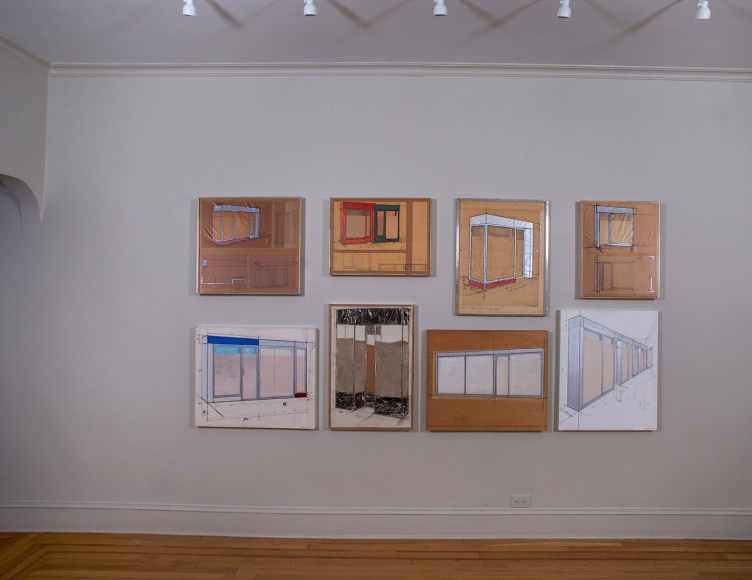 Installation view of&nbsp;Christo: Show Windows and Store Fronts, 1963-67&nbsp;at Craig F. Starr Gallery