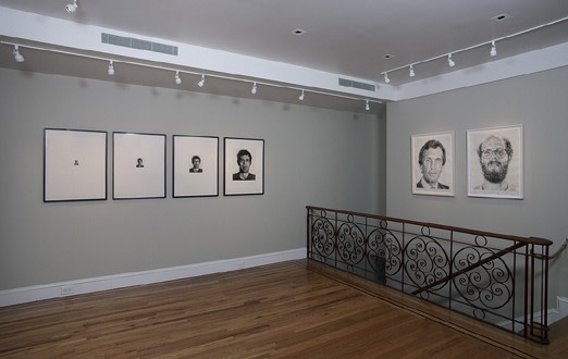 Installation view of Chuck Close: Drawings of the 1970s at Craig F. Starr Gallery