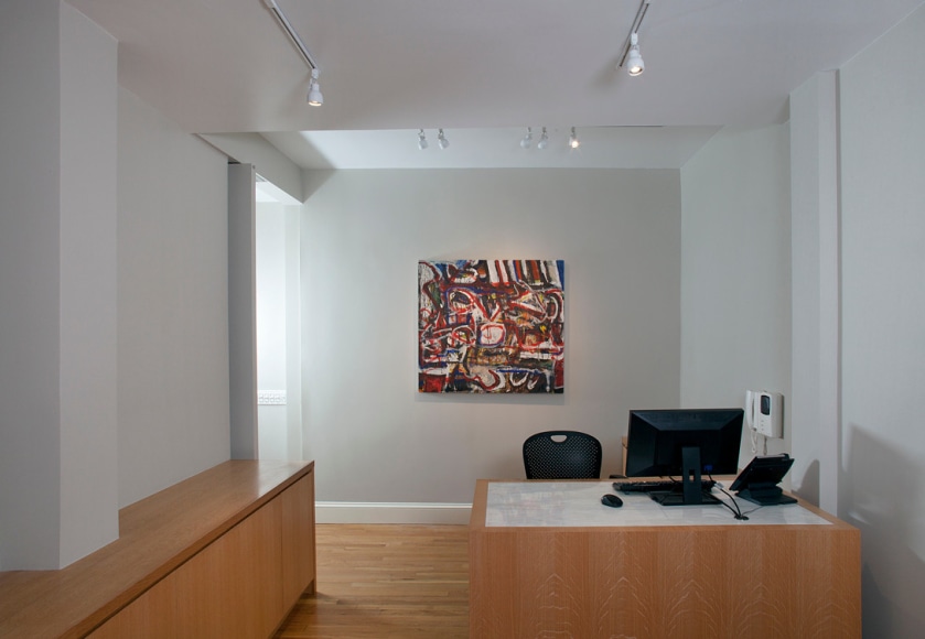 Installation view of Al Held Paintings 1959 at Craig F. Starr Gallery