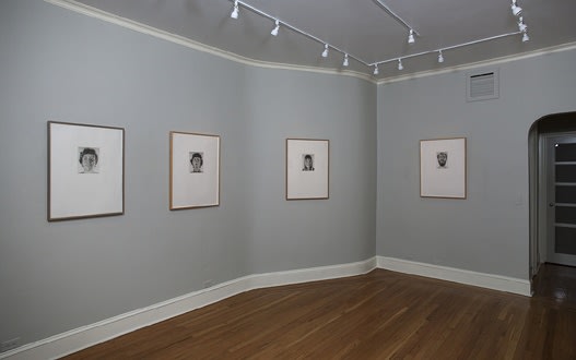Installation view of Chuck Close: Drawings of the 1970s at Craig F. Starr Gallery