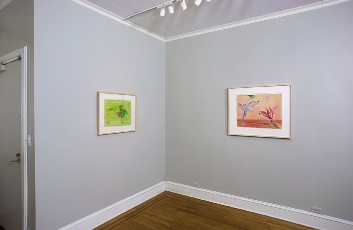 Installation view of Barnett Newman Drawings 1944-1946 at Craig F. Starr Gallery