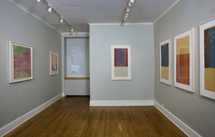 Installation view of Helen Frankenthaler, East and Beyond: Woodcuts 1973-77 at Craig F. Starr Gallery