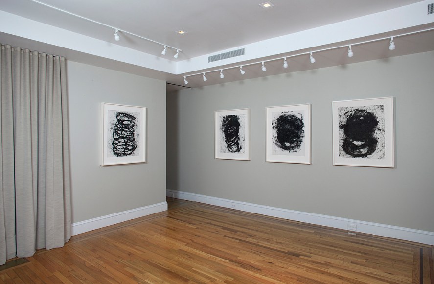 Installation view of Transparencies: Richard Serra Recent Drawings at Craig F. Starr Gallery