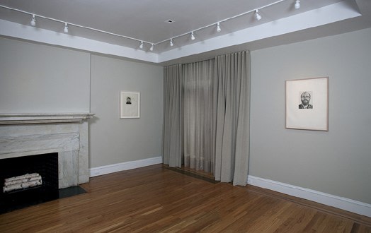 Installation view of Chuck Close: Drawings of the 1970s at Craig F. Starr Gallery
