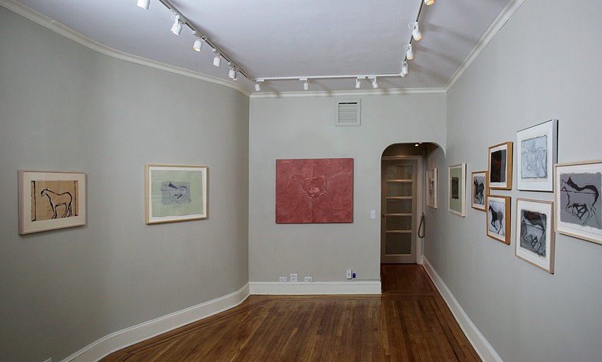 Installation view of Susan Rothenberg: Horses 1974-77 at Craig F. Starr Gallery