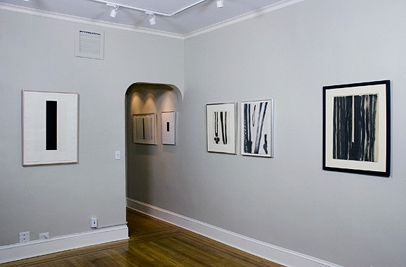 Installation view of Barnett Newman: Drawing Delcares the Space at Craig F. Starr Gallery 