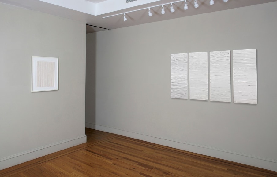 Installation view of Eleanore Mikus: Tablets and Related Works, 1960-69