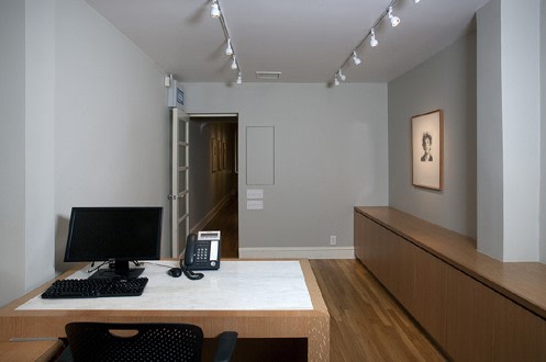 Installation view of Chuck Close: Drawings of the 1970s at Craig F. Starr Gallery