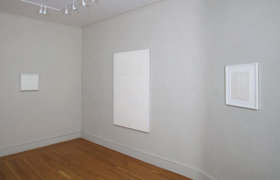 Installation view of Eleanore Mikus: Tablets and Related Works, 1960-69